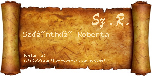 Szánthó Roberta névjegykártya